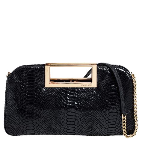 michael kors berkley clutch black python|michael michael kors berkley clutch patent python .